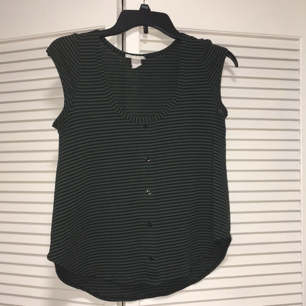 Poetry Striped Green Top